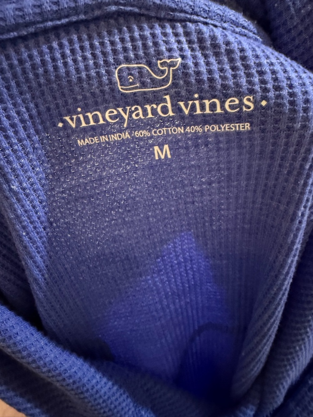 Vineyard Vines Women's Waffle Knit Thermal Whale Hoodie - Picture 8 of 8